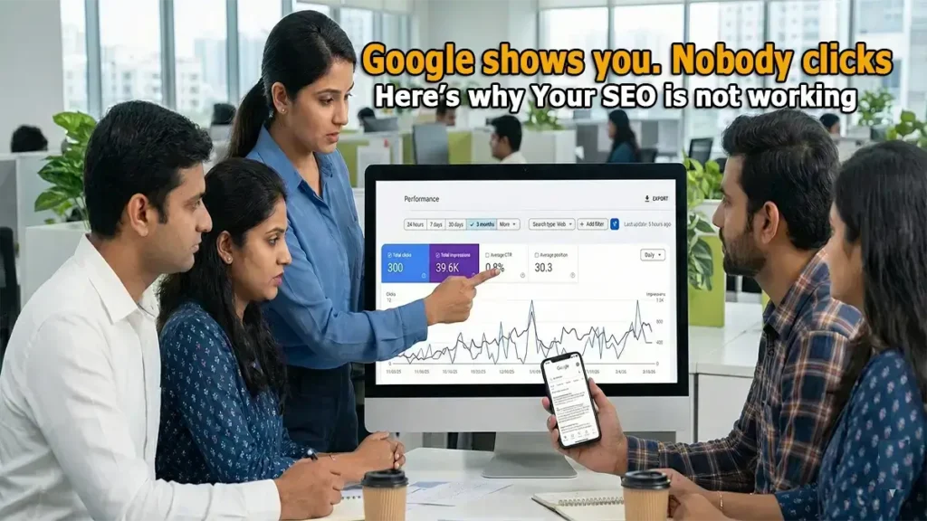 Google shows you. Nobody clicks