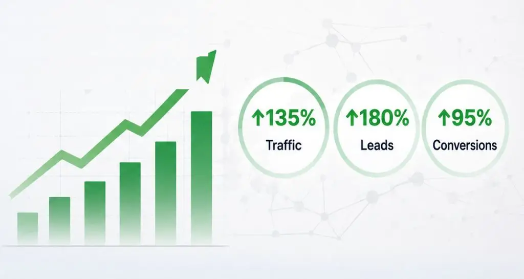 AI SEO Expert in India delivering higher search rankings, increased organic traffic, more qualified leads, and improved conversions.